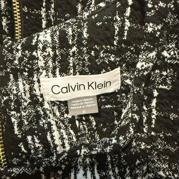 NWOT CALVIN KLEIN TWEED/PLAID DRESS SIZE 8 - Picture 3 of 3